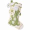 Bucilla  White Poinsettia Santa Stocking Kit